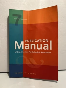 Publication Manual of the American Psychological Association 7th Edition - Imagen 1 de 6