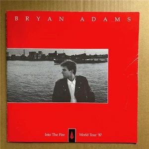 BRYAN ADAMS INTO THE FIRE - WORLD TOUR 1987 (signed) PROGRAMME LP sized booklet - Picture 1 of 5