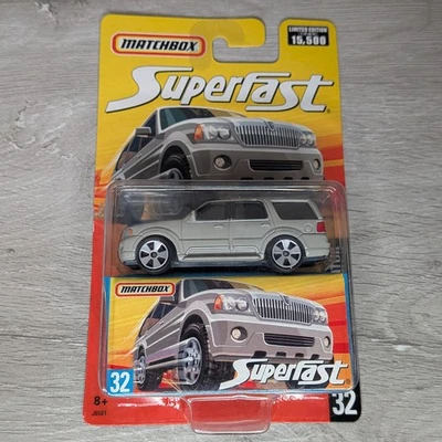 Matchbox 2005 Superfast #32 - Lincoln Navigator - Nuevo en buena tarjeta Foto 1 de 4
