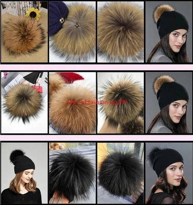 GREENFOREST168 Echte fell Flausige Bommel Echte Pelz Pom-Pom-Bälle für Mütze DIY Nähprojekte