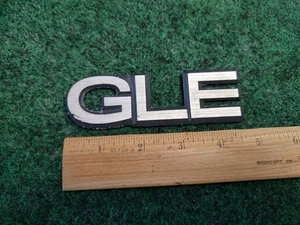 Vintage GLE Chrome Black Metal Emblem Badge Name Plate OEM 4S5 - Bild 1 von 4