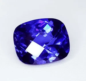 Loose Gemstone Natural Blue Tanzanite Cushion Cut 10 Ct Certified Ring Size gems - Picture 1 of 14