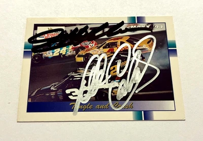 Dale Earnhardt & Jeff Gordon NASCAR 1994 Maxx Serie Dos #335 Autografiado Firmado Foto 1 de 4