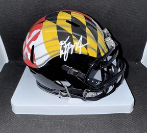 Casco mini calcio DJ MOORE firmato auto MARYLAND TERRAPINS con COA BECKETT - Foto 1 di 5