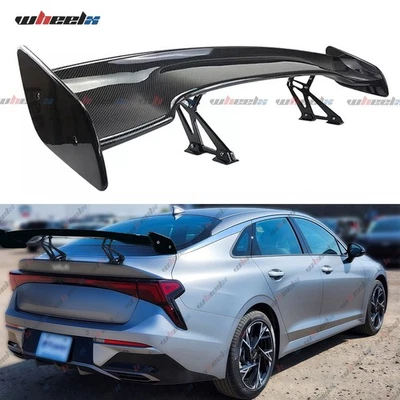 For 2021-2025 KIA K5 57" GT PRO Style Rear Trunk Spoiler Wing Lip Carbon Fiber - Image 1 of 4