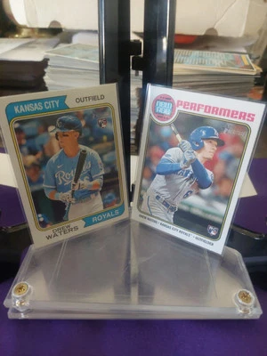 2023 Topps Heritage New Age- Drew Waters #NA-18 & Base #96 (RC) - Image 1 of 4