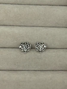 New Genuine Pandora Silver Flourishing Hearts Tree of Love Stud Earrings 297085 - Picture 1 of 2
