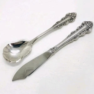 Oneida Artistry SOUTHERN BAROQUE Sugar Spoon & Butter Knife Spreader 2 Pc Set - Picture 1 of 4