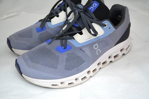Mens ON Cloudstratus Blue Silver Comfort Running Shoes Lifestyle Size 10.5 - Picture 1 of 10