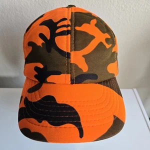Vintage Duck Bay Duckbay Camouflage Mütze Treebark Orange Camo Snapback 1980er - Bild 1 von 11