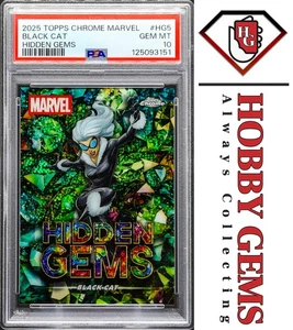 BLACK CAT PSA 10 2025 Topps Chrome Marvel Hidden Gems #HG-5 - Picture 1 of 2