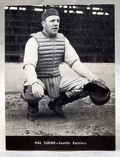 1947 Centennial Flour HAL SUEME Seattle Rainiers PCL baseball card HI GRADE