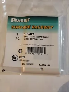 Panduit CPGIW Schraubbare GFCI Abdeckplatte, Single Gang, cremeweiße FNOB - Bild 1 von 2