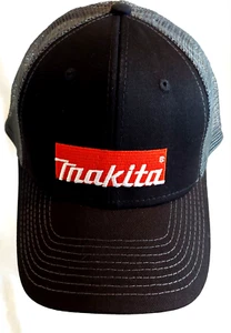 Makita Tools Black Cap Hat Adjustable Snapback, Curved Brim, Mesh Back NWOT - Picture 1 of 5