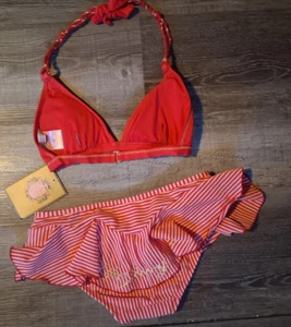 Y2K juicy couture "Sail the Juicy Sea" Nautical Skirted Bikini Swimsuit Small - Picture 1 of 8