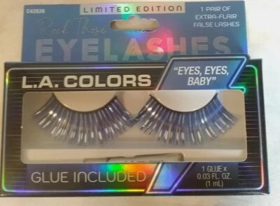 Eyelashes Glittery Blue "Eyes,Eyes,Baby" C42826 Limited Edition NEW LA Colors - Image 1 of 3