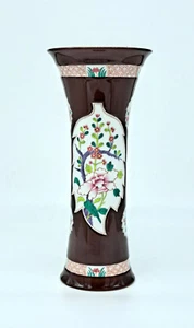 Herend ungarische handbemalte Porzellanvase Blumendekoration orientalischer Effekt - Bild 1 von 18