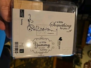 STAMPIN UP SET 3 WOOD MOUNTED RUBBER STAMPS NEW - Picture 1 of 1