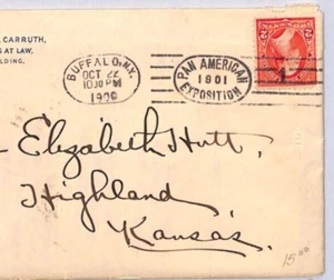 USA 1900 Cover *PAN AMERICAN EXPOSITION 1901* Machine Slogan NY Buffalo YU110 - Picture 1 of 8