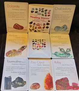 NEW ~ HEALING GEMSTONE CARDS FOR HEALTH & WELLBEING ASTROLOGICAL INFLUENCE - Foto 1 di 7