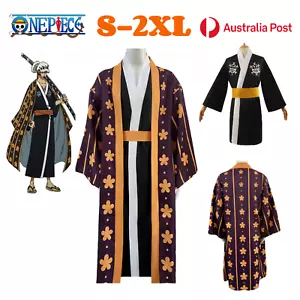 ONE PIECE Trafalgar Law Cosplay Costume Bathrobe Kimono Suit Oufits Halloween AU - Picture 1 of 9