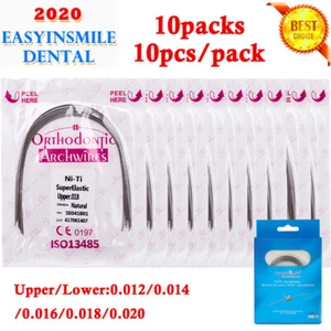 10Packs Dental Ortho Super Elastic Niti Arch Wires Upper/Lower Braces Archwires - Picture 1 of 11