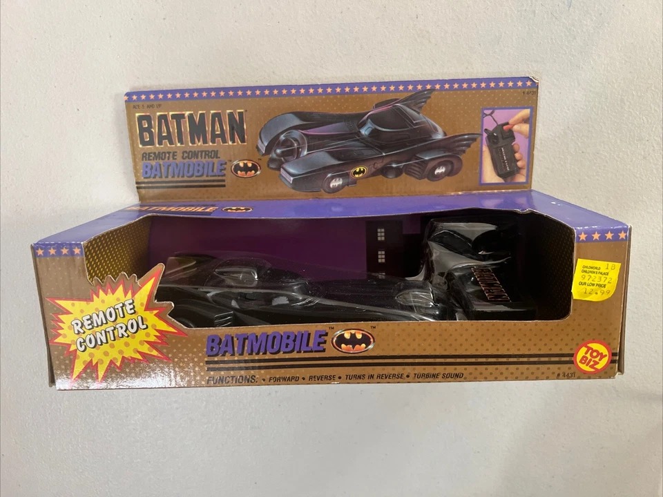 🦇🦇Batimóvil de control remoto Batman #4431 con luz turbo Toy Biz🦇🦇 Foto 1 de 4