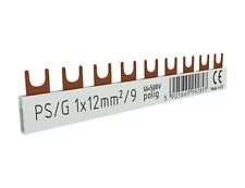 1P Phasenschiene Gabel 9-polig 12mm2 PS/G Kammschiene Sammelschiene 80A DV 2893