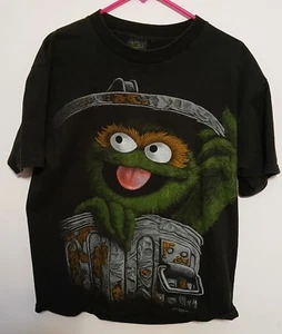 RARE Vintage 1990s Oscar The Grouch T Shirt Sesame Street Muppets Henson L Large - Picture 1 of 5