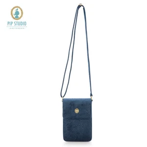 Velvet Quilted Dark Blue Phone Bag by PIP Studio - Picture 1 of 4