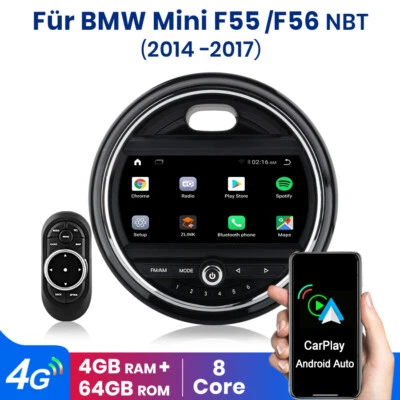Für BMW MINI F55 F56 2014-2017 Autoradio Carplay GPS NAVI 4+64GB Android 4G WIFI - Bild 1 von 4