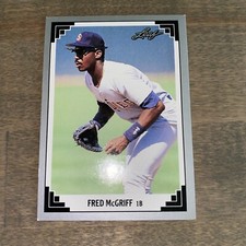 1991 LEAF # 342 FRED McGRIFF  BASEBALL CARD San Diego Padres A7