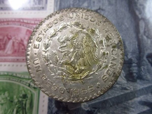 Mexico 1 Peso 1966 0.100 Silver Jose Morelos Mexicanos World Coin g8778 - Picture 1 of 2