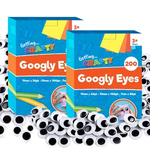 200-1200 Auto-Adhésif Googly Yeux Stick On Adhésif Wobbly Wiggly Craft 7,11,15mm - Photo 1 sur 7