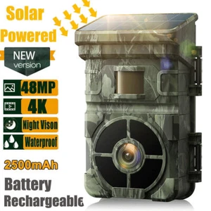 Campark UHD 4K Solar Wildkamera 48MP Jagdkamera Nachtsicht Überwachungskamera - Bild 1 von 11