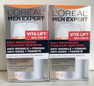 *Lot of 2* L’Oreal Men Expert Vita Lift SPF Daily Anti-Wrinkle Moisturizer, New - Picture 1 of 3