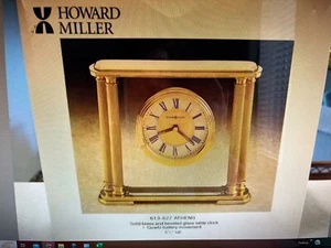 NEW Howard Miller 613-627 Athens Mantel Mantle Shelf Quartz Clock - Brass - Picture 1 of 3