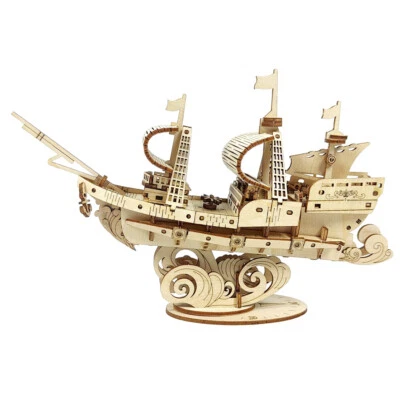 Rompecabezas 3D Juguetes Madera Hágalo Usted Mismo TG3O5 Barco Pirata Regalo de Cumpleaños para Niños Foto 1 de 4