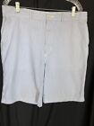Lands End Size 36 Blue & White Seer Sucker Shorts- Traditional Fit Flat Front