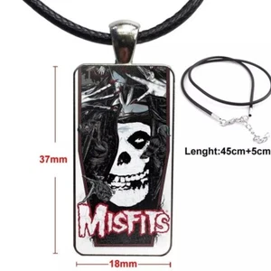 Misfits The Crimson Ghost Glass Cabochon Pendant Necklace Punk Band - Picture 1 of 4