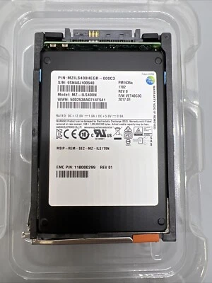 **New** Samsung PM1635a 400GB MZ-ILS400N 12Gbps SAS SSD 2.5" EMC 118000299 - Image 1 of 3