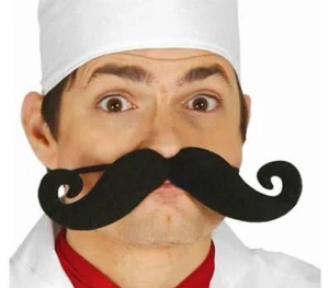 Chefs LARGE TASH Moustache Fancy Dress Chef Cook French Celebrity Masterchef - Picture 1 of 1