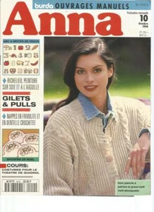 BURDA - ANNA N°10 - GILETS & PULLS / RICHELIEU / NAPPES EN FRIVILITE & DENTELLES - Picture 1 of 2