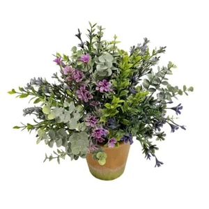 Künstliche Blüte und Laub im Topf - 30 cm hoch - Bild 1 von 1