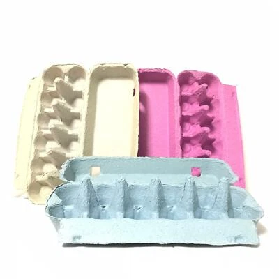 AUSMESE 50 X Brand New Natural/Rustic 12 Slots Biodegradable Eco Color Egg Carton Tray