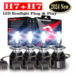 Combo de 4 faros LED de haz alto bajo 6000 k para Mercedes-Benz GLK350 2010 - Imagen 1 de 24