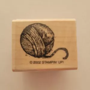 Ball of Yarn Mounted Rubber Stamp 2002 Stampin Up - Picture 1 of 2