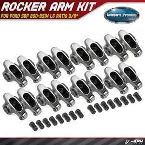 17-4PH Stainless Steel Roller Rocker Arms for Ford SBF 260-351W 1.6 Ratio 3/8" - Bild 1 von 10