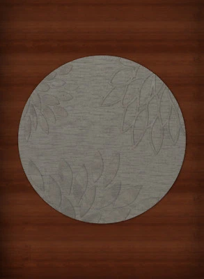 Gray Transitional Leaves Petals Area Rug Floral DV17 - Image 1 of 2