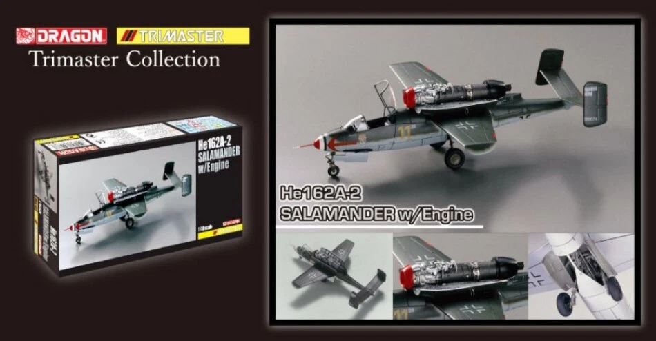 Dragon HE162A-2 SALAMANDER W/ENGINE KIT 1:48 - Immagine 1 di 1